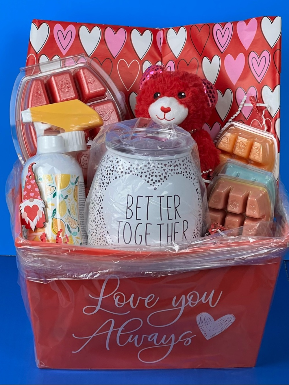 “Love You Always” Wax Warmer & Wax Bars Aromatherapy Gift Basket